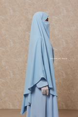 Baby Blue Salam Abaya & Mubarak Khimar Set - Nida