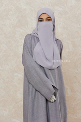 Silver Rahima Loose Fit Comfy Abaya With Pockets - Leon