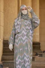 Foliage Print Prayer / Salah Dress 2 - Super Breathable In 100% Cotton