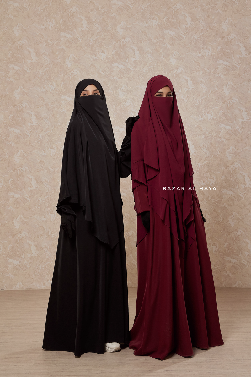 Salam 2 Abaya & Mubarak/Pari Khimar Two Piece Set - Nida/Chiffon