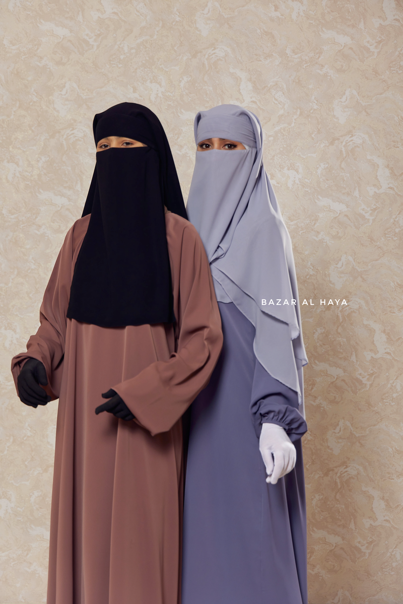 Two Layer Niqab - Premium Wool Chiffon - Medium