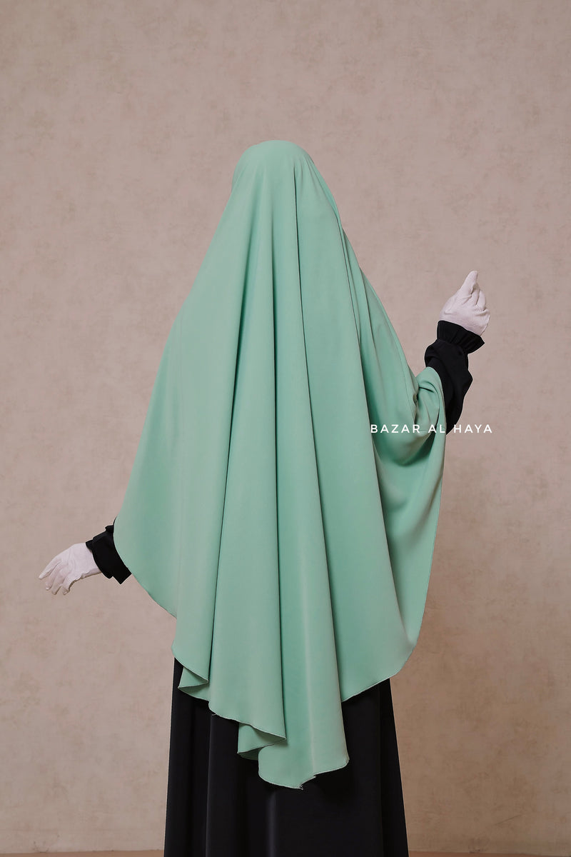 Mint Mubarak Long Triangle Diamond Khimar - Nidha Extra Long