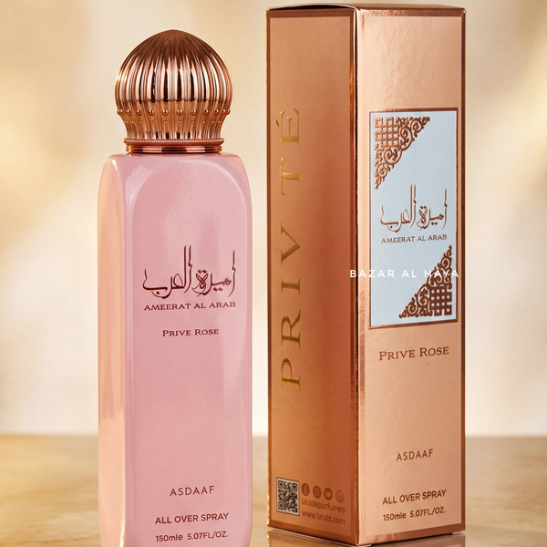 Lattafa Asdaaf Ameerat Al Arab Prive Rose All Over Spray, 150 mL