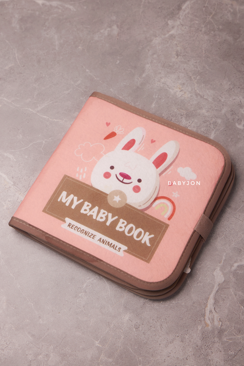 Montessori Educational Pink Activity Busy Fabric Book