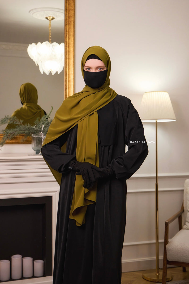Olive Extra Large Scarf & Hijab - Rectangle Shape - Style & More