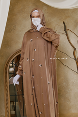 Aylin Dark Beige Prayer / Salah Dress - Super Breathable In 100% Cotton