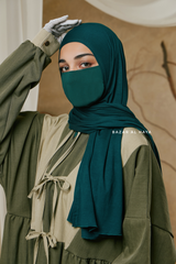 Olive Samiya Tie-Front Loose Fit Design Abaya Dress - Wool Leon