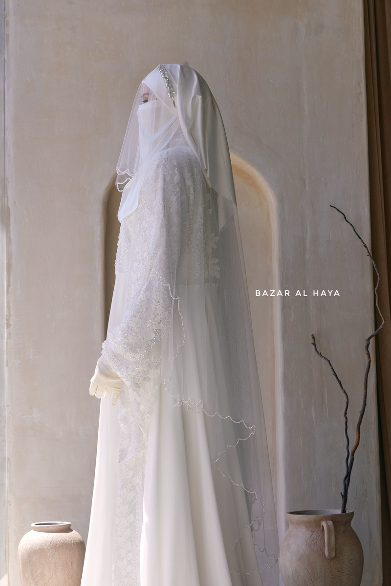 Minimalistic Beautiful Wedding Bridal Tulle Veil