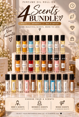 4 Pack / 2 Pack Bundle Deal Premium Pure Fragrance Oil - Natural Attar Musk Oil