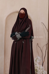 Khalida Date Brown Modest Sportswear With Hijab Set - Stretchy & Breathable