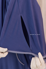 Khalida Denim Blue Modest Sportswear With Hijab Set - Stretchy & Breathable