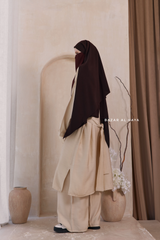 Ivory Elmira Two Piece Top Dress & Pants Set In Premium Cotton Leon