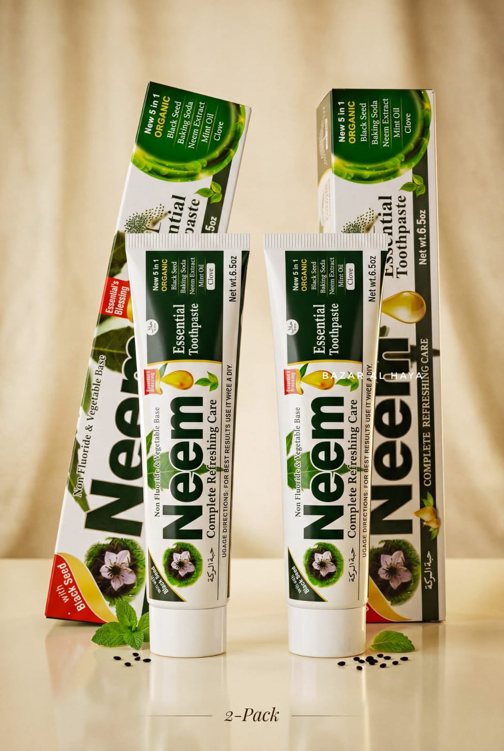 2-Pack Halal Toothpaste Neem – Complete Refreshing Care, Fluoride
