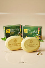 2-Pack CBD Oil & Lemongrass Soap – Organic Ingredients, Moisturizing & Refreshing Bar Soap