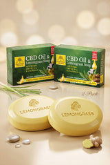 2-Pack CBD Oil & Lemongrass Soap – Organic Ingredients, Moisturizing & Refreshing Bar Soap