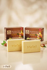 2-Pack Moroccan Argan & Oatmeal Soap – Hydrating & Brightening, Organic Ingredients, Natural Moisturizing Bar Soap