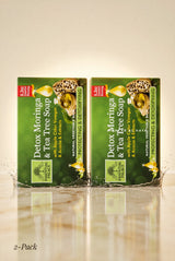 2-Pack Detox Moringa & Tea Tree Soap – Protecting & Detoxifying, Organic Ingredients, Natural Clarifying Bar Soap