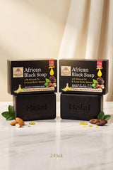 2-Pack African Black Soap – Deep Cleansing & Nourishing, Organic Ingredients, Natural Skin Care Bar Soap