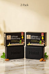 2-Pack African Black Soap – Deep Cleansing & Nourishing, Organic Ingredients, Natural Skin Care Bar Soap
