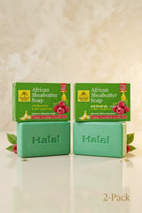 2-Pack African Shea Butter Soap – Nourishing & Smoothing, Organic Ingredients, Natural Hydrating Bar Soap