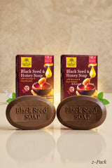 2-Pack Black Seed & Honey Soap – Moisturizing & Repairing, Organic Ingredients, Natural Herbal Bar Soap