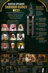 Electric Bakhoor Burner with Quran Audio – Smart Oud Incense Burner Device with App & Remote