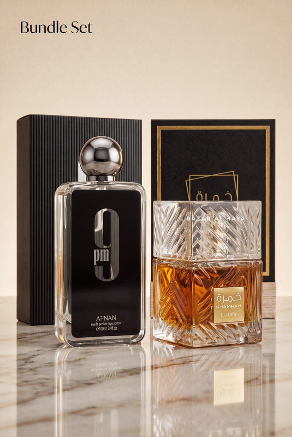 Afnan 9PM & Lattafa Khamrah 2-Piece Bundle for Men – Eau de Parfum