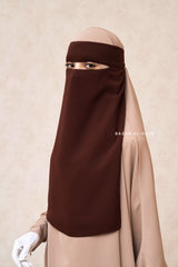 Single Layer Niqab In Brown - Better Breathe