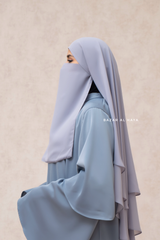 Silver Single Half Niqab - Super Breathable Veil