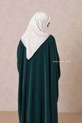 Emerald Faraasha Butterfly Wide Abaya - Silk Crepe