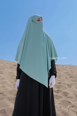 Mint Eliza Long Triangle Diamond Khimar - Soft Cotton