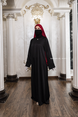 Madina Black Abaya - Soft Relaxed Fit - Mediumweight Silk Crepe