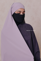 Silver Tie Back Scarf & Khimar - Long Rectangle Shape - Style & More