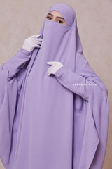 Lilac Yasmin Two Piece Jilbab With Dress & Khimar - Loose Style & Light Soft Breathable