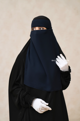 Single Layer Niqab In Dark Blue - Better Breathe