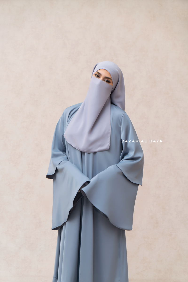 Silver Single Half Niqab - Super Breathable Veil