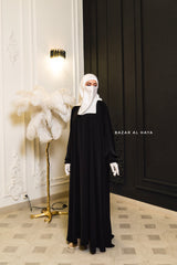 Black Salam Abaya - Comfy & Flowy - Silk Crepe