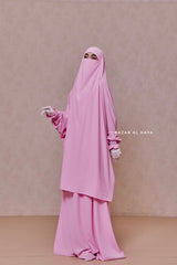 Baby Pink Hoor - Two Piece Jilbab With Skirt- Long & Loose