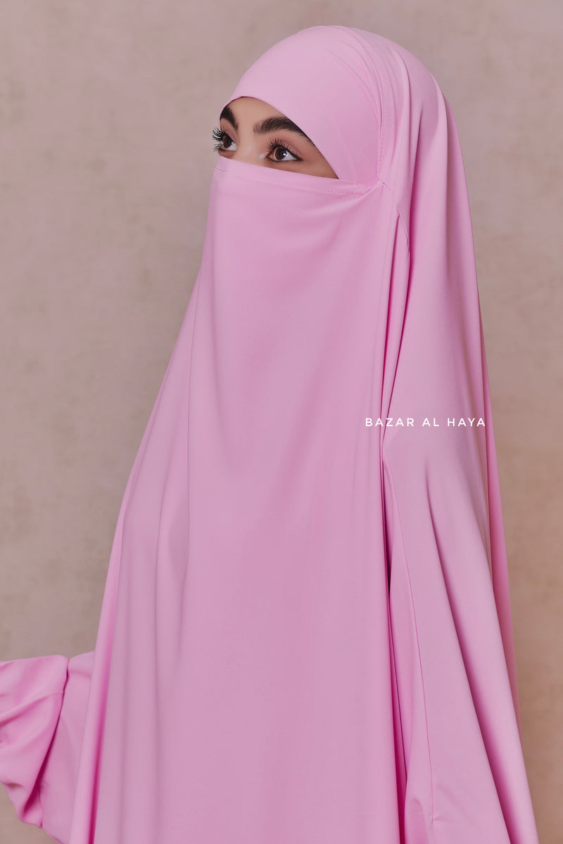 Baby Pink Hoor - Two Piece Jilbab With Skirt- Long & Loose