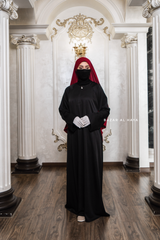 Madina Black Abaya - Soft Relaxed Fit - Mediumweight Silk Crepe