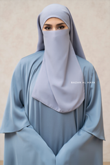 Silver Single Half Niqab - Super Breathable Veil
