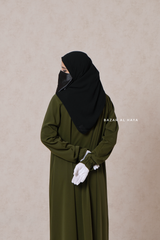 Olive Salam Abaya - Flowy & Relaxed Fit