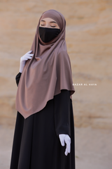 Coffee Eliza Diamond Khimar - Stretch Cotton - Medium