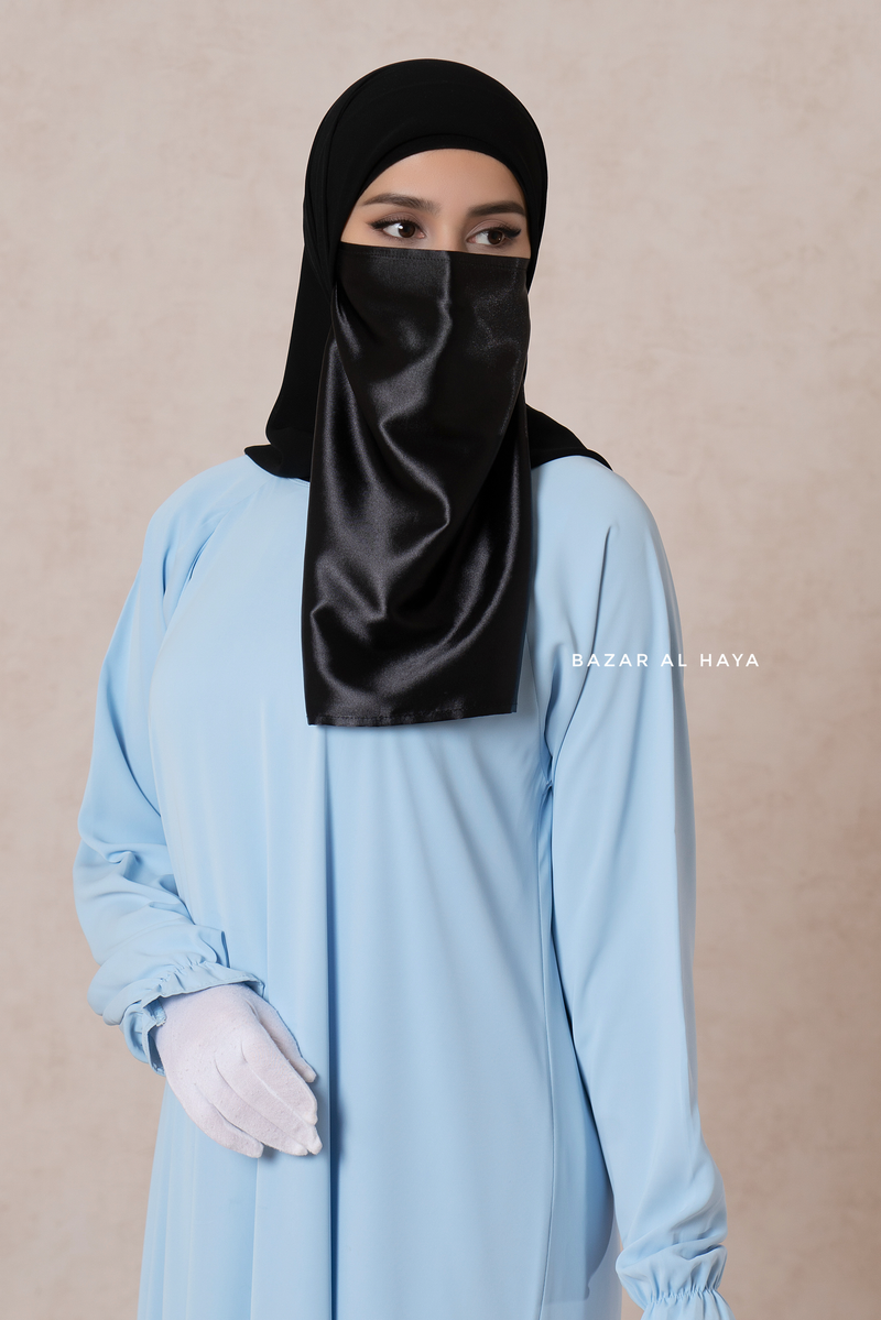 Baby Blue Salam Abaya - Loose & Wide In Nidha