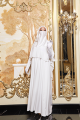 Bajaa Swan White Luxury Dress For Walima Wedding & Muslim Party