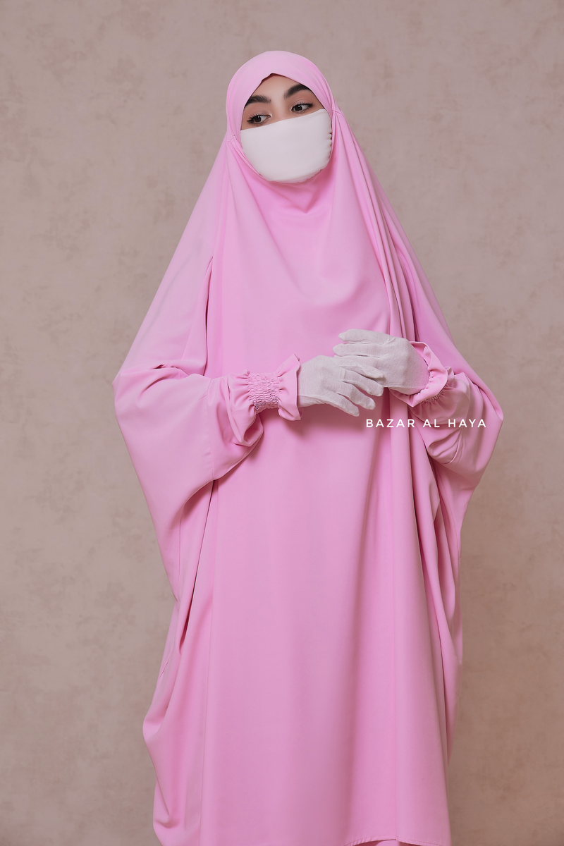 Baby Pink Hoor - Two Piece Jilbab With Skirt- Long & Loose