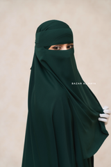 Emerald Green Single Layer Niqab - Super Breathable & Comfy