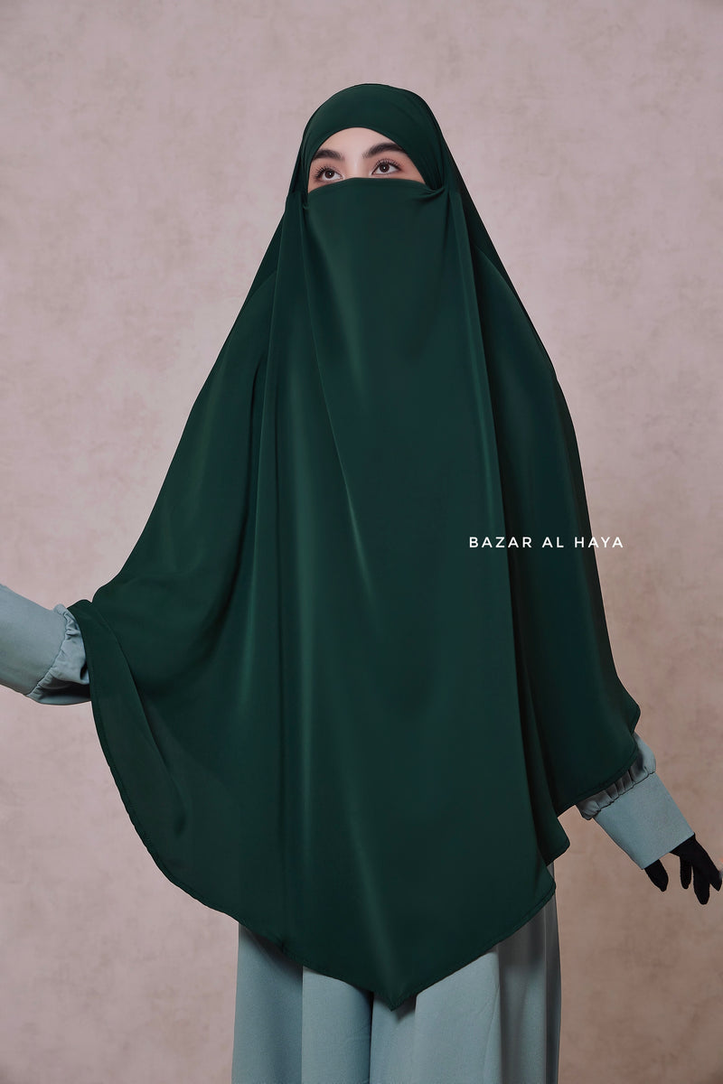 Emerald Mubarak Long Triangle Diamond Khimar - Nidha Extra Long