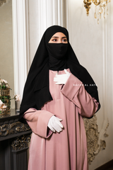 Madina Dusty Rose Abaya - Soft Relaxed Fit - Mediumweight Silk Crepe