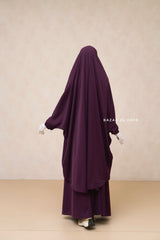 Hoor - Two Piece Purple Jilbab With Skirt- Long & Loose